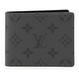 Portafoglio Bifold Slender Monogram Eclipse Reverse di Louis Vuitton Marrone Nero