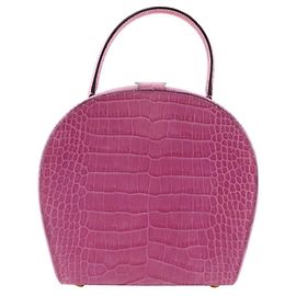 Céline Bolsa de mão em couro estampado rosa Celine Rosa