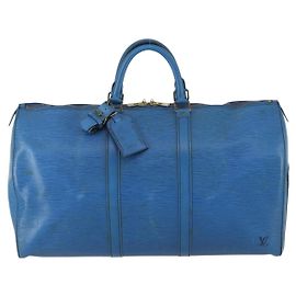 Louis Vuitton Keepall Epi Leather 50 Bleu