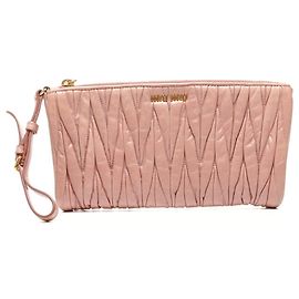 Miu Miu Matelassé Leder Clutch Tasche Pink
