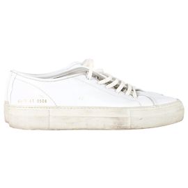 Autre Marque Tênis Tournament Low Super Sole em couro branco da Common Projects Branco
