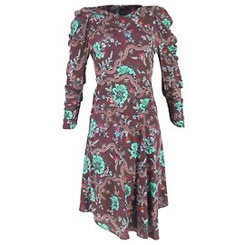 Isabel Marant Midi-Kleid aus Seide mit Blumenmuster Andere