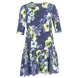 Robe à manches courtes Emmie d'Erdem en soie imprimée florale Autre
