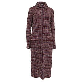 Chanel Tweed Coat with Pockets in Multicolor Wool Multiple colors