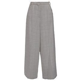 Calças largas de tweed em algodão branco Maje Branco Cru