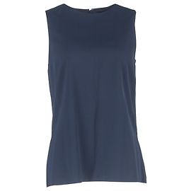 Theory Side Slit Blouse in Blue Polyester Blue