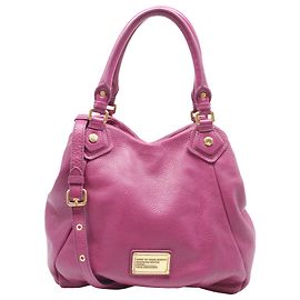 Bolsa de Ombro Classic Q Fran da Marc by Marc Jacobs em Couro Vaca Roxo Roxo