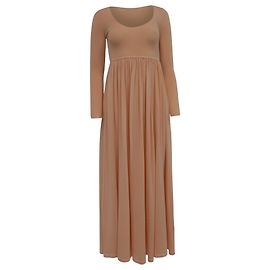Zimmermann Metallic Plissierte Langarm-Maxi-Kleid aus orange Viskose Orange