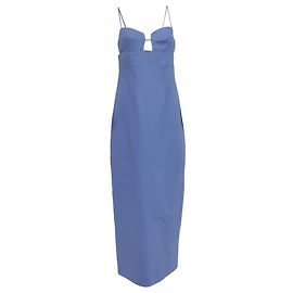 Robe maxi sans manches Reformation Malibu en lin bleu Bleu