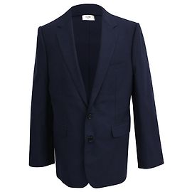 Céline Celine Single-Breasted Blazer in Navy Blue Wool Blue Navy blue