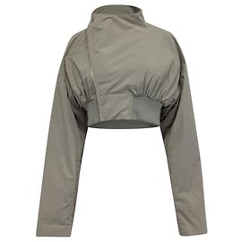 Rick Owens Hollywood Cropped Flight Jacket in Grey Polyamide Grey