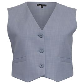 Maje Cropped Vest in Light Blue Viscose Blue Light blue