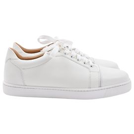 Baskets Louis Junior Christian Louboutin en cuir blanc Blanc Écru