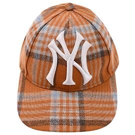 Boné Gucci Diamante New York Yankees em lã marrom Multicor
