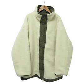 Autre Marque Casaco acolchoado reversível de gola alta FREAK'S STORE Verde Cru Caqui