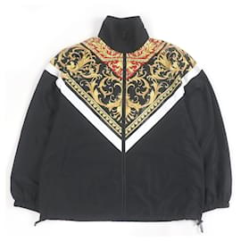 Versace Baroque Pattern Polyester Blouson Black