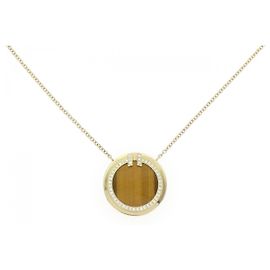 Collier Tiffany & Co. T Circle 750 Yellow Gold Doré