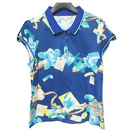 Polo in Piquet Floreale LEONARD SPORT Blu