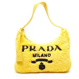 Borsa a Spalla Prada Terry Re-Edition 2000 Spugna Giallo