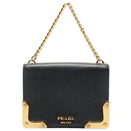 Bolsa de câmera em couro Cahier da Prada Preto