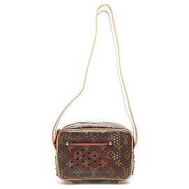 Borsa a Spalla Mini Trocadero Perforata Monogramma Louis Vuitton Marrone Monogramma