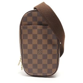 Borsa a Spalla Pochette Ganju Damier Louis Vuitton 2005 Marrone Damier ebene