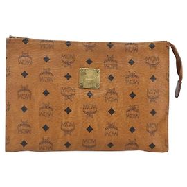 Bolso de PVC MCM Visetos Castaño