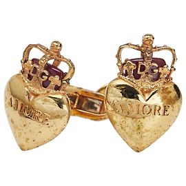Dolce & Gabbana Abotoaduras em forma de coração Dolce&Gabbana Vermelho Dourado