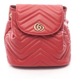 Gucci GG Marmont Leather Backpack Red
