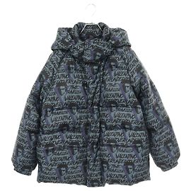 Chaqueta de seda acolchada VALENTINO × UNDERCOVER Negro Azul Azul marino