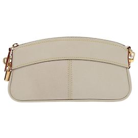 Louis Vuitton Suhali Lockit Clutch Leather White