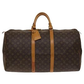 Louis Vuitton Keepall Bag Monogram Canvas 55 Brown