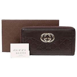 Gucci Suki Zip Long Wallet Brown