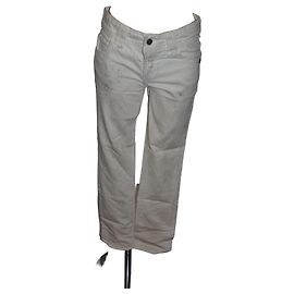 Jeans Slim Galliano Bianche in Cotone Bianco