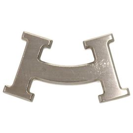 Hermès Silber H Smile Brosche Silber