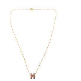 Collier Mini Métal Or Pop Ash d'Hermès Doré