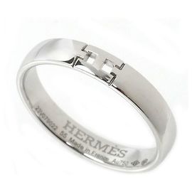 Hermès Hermes 18K White Gold Hercules Ring Golden