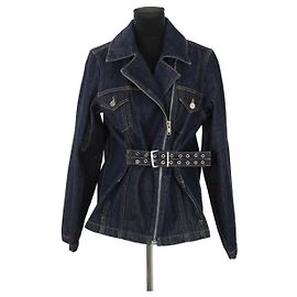 Ganni Giacca di cotone blu Blu