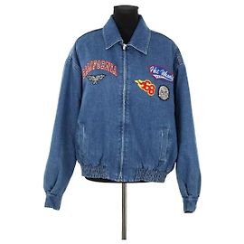 Maje X Hotwheels Blue Cotton Jacket Blue