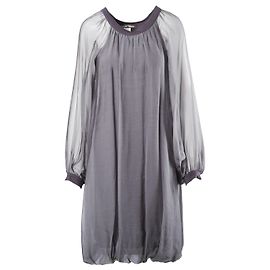 Autre Marque Grau Transparente Viskose-Seiden-Cape-Kleid von Stephan Janson Grau