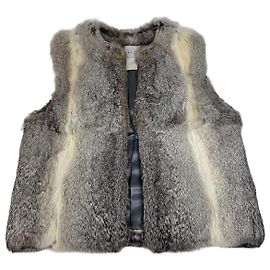 Céline Top de pele vintage Celine Paris 36/S Cinza