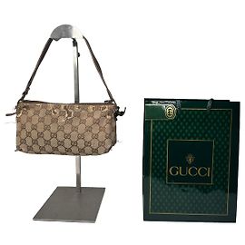 Sac Mini Monogram Vintage Gucci Beige Marron Beige