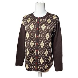 Vintage Fendi Roma Cardigan / Wollpullover Braun Beige Braun