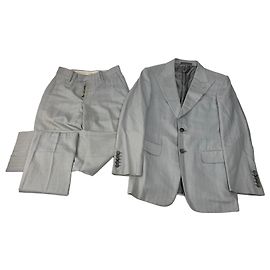 Vintage Gucci Men’s Suit Silver 46/S Silvery