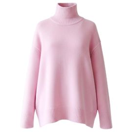 Céline Rollkragenpullover aus Kaschmir Rosa Pink