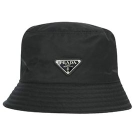 Prada Re-Nylon Bucket Hat Schwarz Schwarz