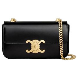 Céline Borsa a spalla in vitello lucido Nero