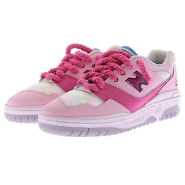New Balance Baskets "550 rose édition Freedent" Blanc