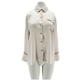 Autre Marque Camicia da pigiama in seta Beige