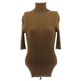 Bottega Veneta Pull fin moutarde Marron